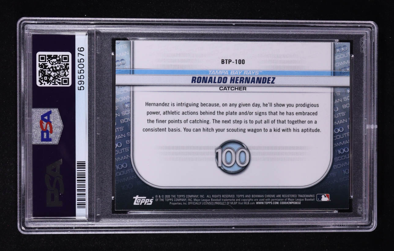 Ronaldo Hernandez 2020 Bowman Chrome Scouts Top 100 #BTP100 (PSA 9) at PristineAuction.com Ronaldo Hernandez 2020 Bowman Chrome Scouts Top 100 #BTP100 (PSA 9) at PristineAuction.com
