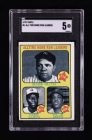 Babe Ruth / Hank Aaron / Willie Mays 1973 Topps #1 / All-Time Home Run Leaders (SGC 5) at PristineAuction.com
