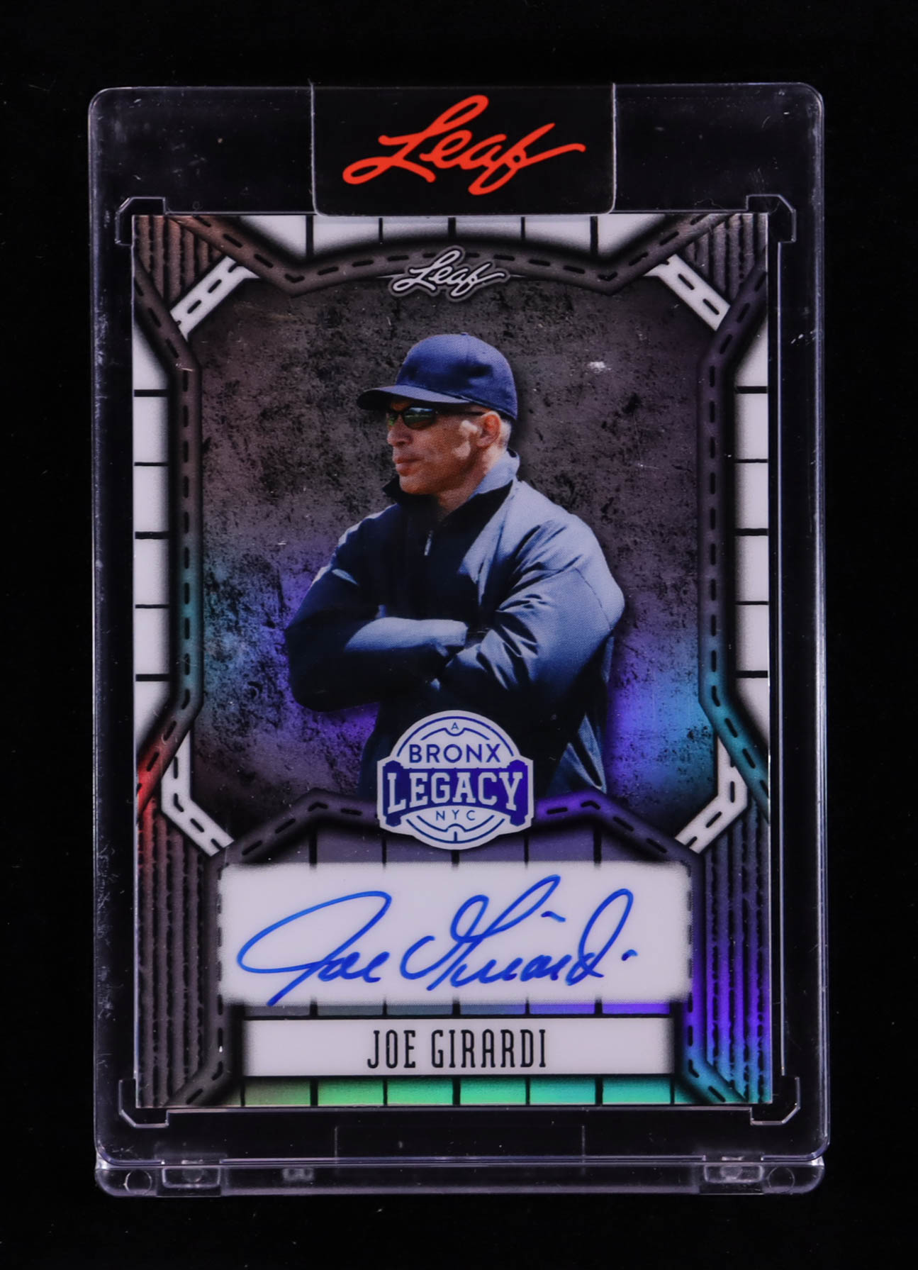 Joe Girardi 2025 Leaf A Bronx Legacy Metal Autographs Prismatic Silver #BAJG1 #49/65 at PristineAuction.com Joe Girardi 2025 Leaf A Bronx Legacy Metal Autographs Prismatic Silver #BAJG1 #49/65 at PristineAuction.com