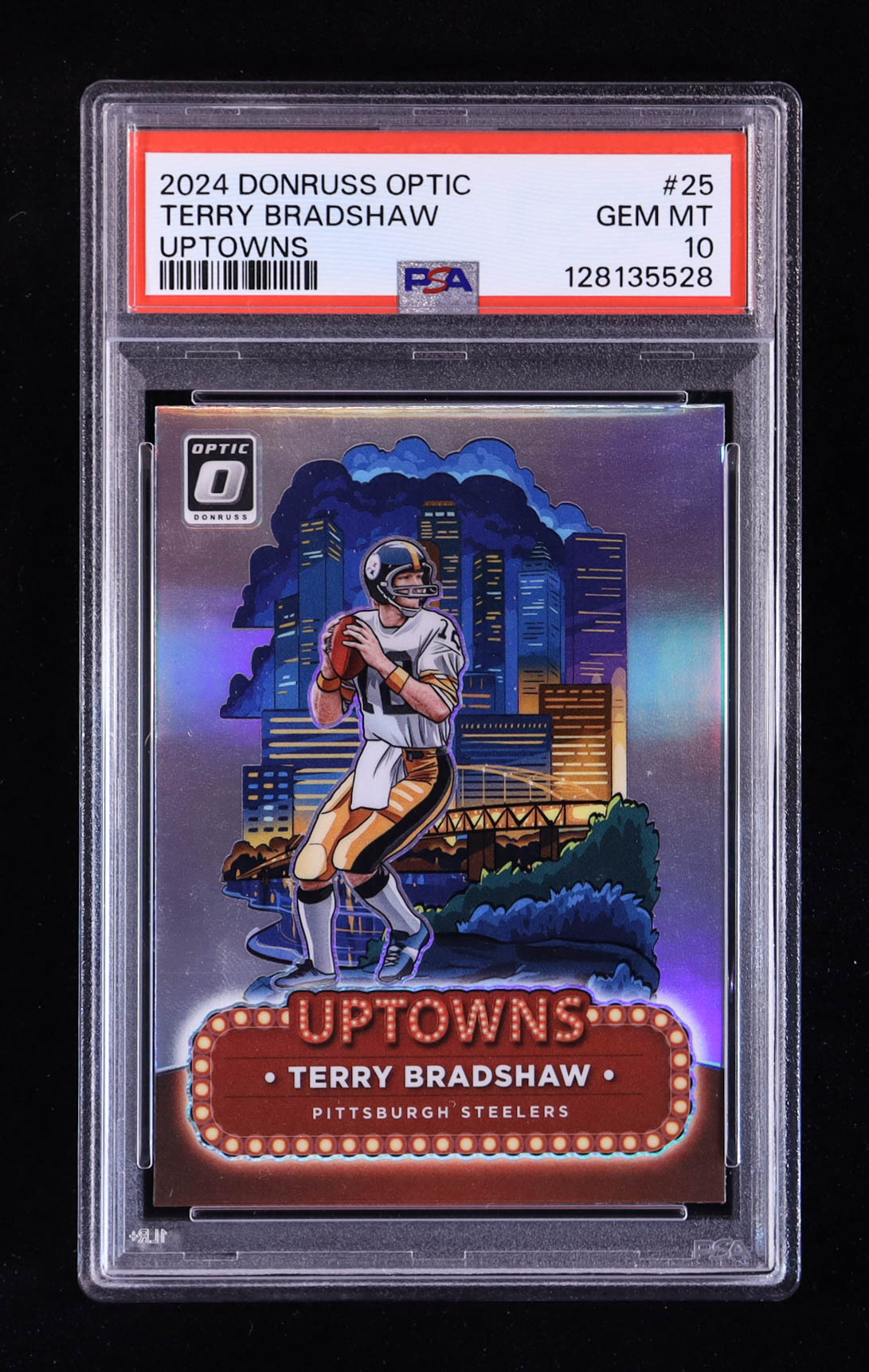 Terry Bradshaw 2024 Donruss Optic Uptowns #25 (PSA 10) at PristineAuction.com Terry Bradshaw 2024 Donruss Optic Uptowns #25 (PSA 10) at PristineAuction.com