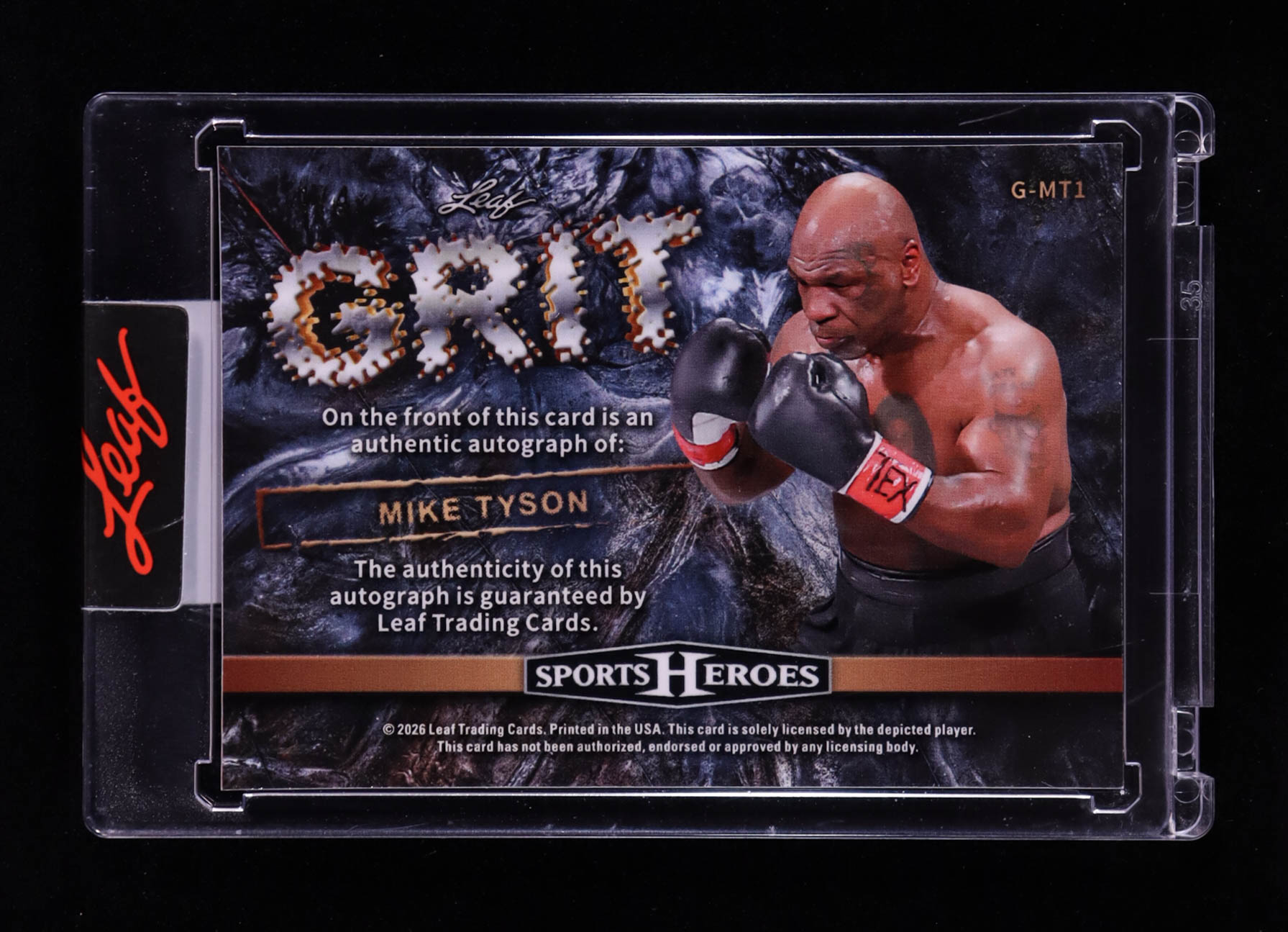 Mike Tyson 2026 Leaf Sports Heroes Grit Autographs Prismatic Pink #GMT1 #1/4 at PristineAuction.com Mike Tyson 2026 Leaf Sports Heroes Grit Autographs Prismatic Pink #GMT1 #1/4 at PristineAuction.com
