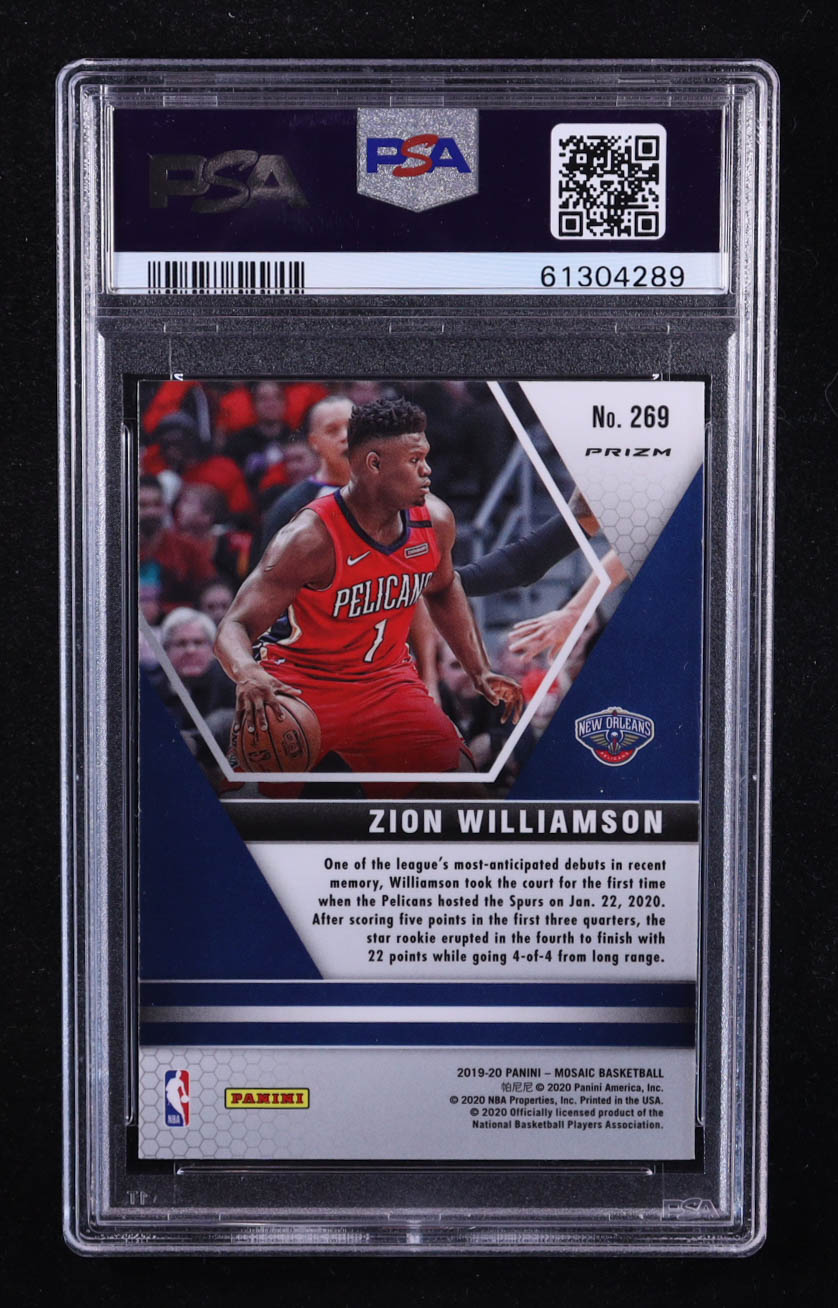 Zion Williamson 2019-20 Panini Mosaic Mosaic Red Wave #269 RC (PSA 8) at PristineAuction.com Zion Williamson 2019-20 Panini Mosaic Mosaic Red Wave #269 RC (PSA 8) at PristineAuction.com