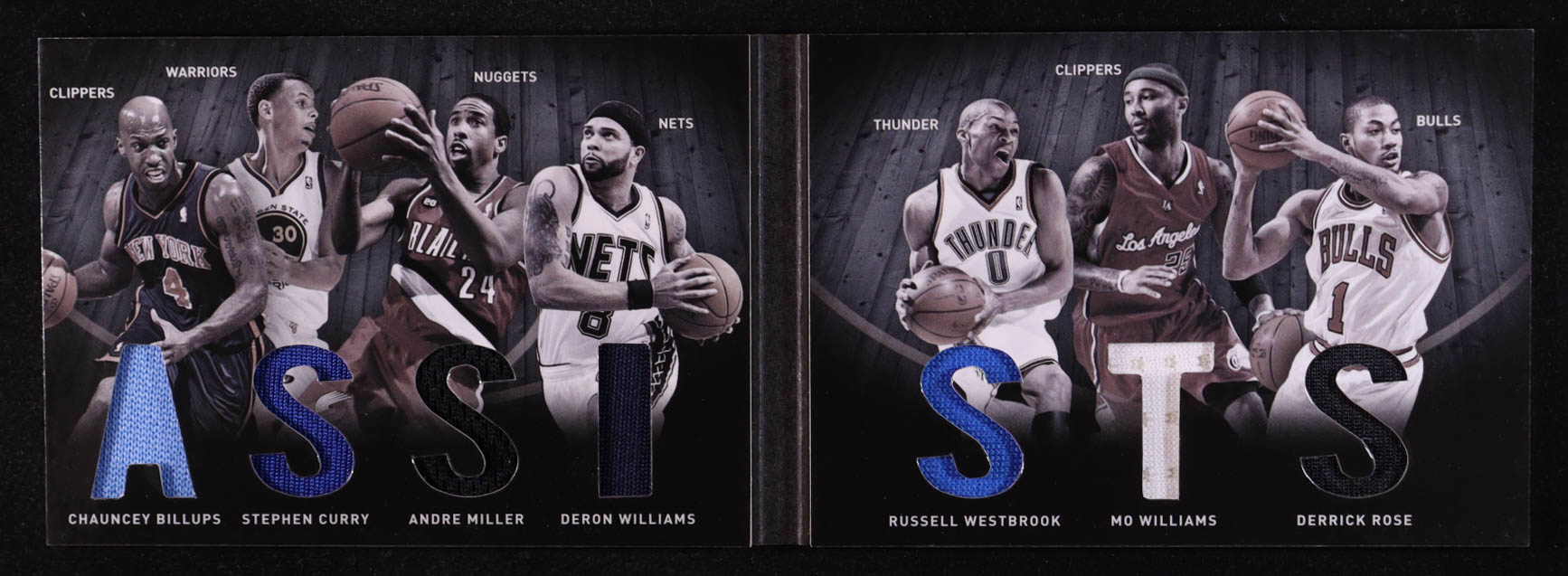Chauncey Billups / Stephen Curry / Russell Westbrook / Deron Williams / Andre Miller / Mo Williams / Derrick Rose 2011-12 Panini Preferred Assists Memorabilia #4 #109/199 at PristineAuction.com Chauncey Billups / Stephen Curry / Russell Westbrook / Deron Williams / Andre Miller / Mo Williams / Derrick Rose 2011-12 Panini Preferred Assists Memorabilia #4 #109/199 at PristineAuction.com