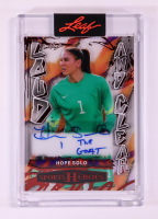 Hope Solo 2026 Leaf Sports Heroes Loud and Clear Autographs Crystal Red #LCHS1 #2/3 at PristineAuction.com