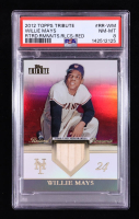 Willie Mays 2012 Topps Tribute Retired Remnants Relics Red #WM #03/10 (PSA 8) at PristineAuction.com