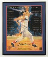 Ted Williams Signed Red Sox Custom Framed "Hit List" Photo Display (Williams) at PristineAuction.com