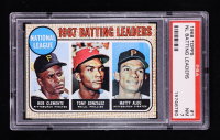 Roberto Clemente / Tony Gonzalez / Matty Alou 1968 Topps #1 NL Batting Leaders (PSA 7) at PristineAuction.com