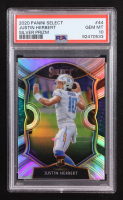 Justin Herbert 2020 Panini Select Concourse Silver Prizm #44 RC (PSA 10) at PristineAuction.com