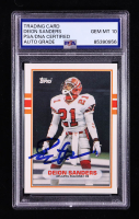 Deion Sanders Signed 1989 Topps Traded #30T RC (PSA | Autograph Grade 10) at PristineAuction.com
