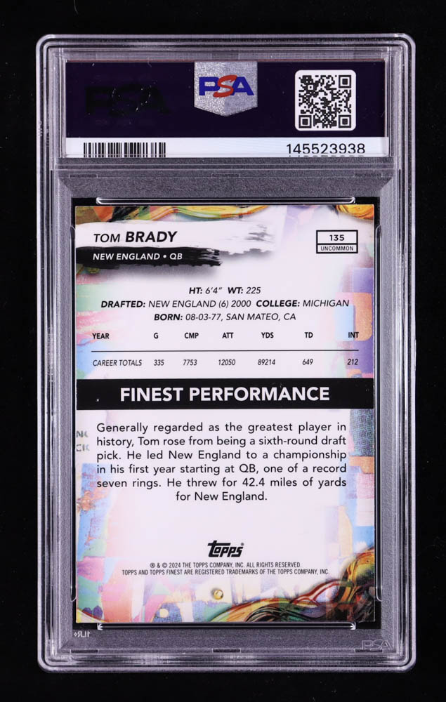 Tom Brady 2024 Finest #135 (PSA 10) at PristineAuction.com Tom Brady 2024 Finest #135 (PSA 10) at PristineAuction.com