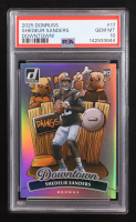 Shedeur Sanders 2025 Panini Donruss Downtown! #17 RC (PSA 10) at PristineAuction.com