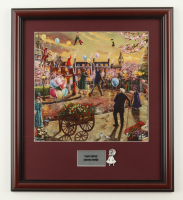 Thomas Kinkade "Mary Poppins" Custom Framed Print Display with (5) Retired Vintage Mary Poppins Pin at PristineAuction.com