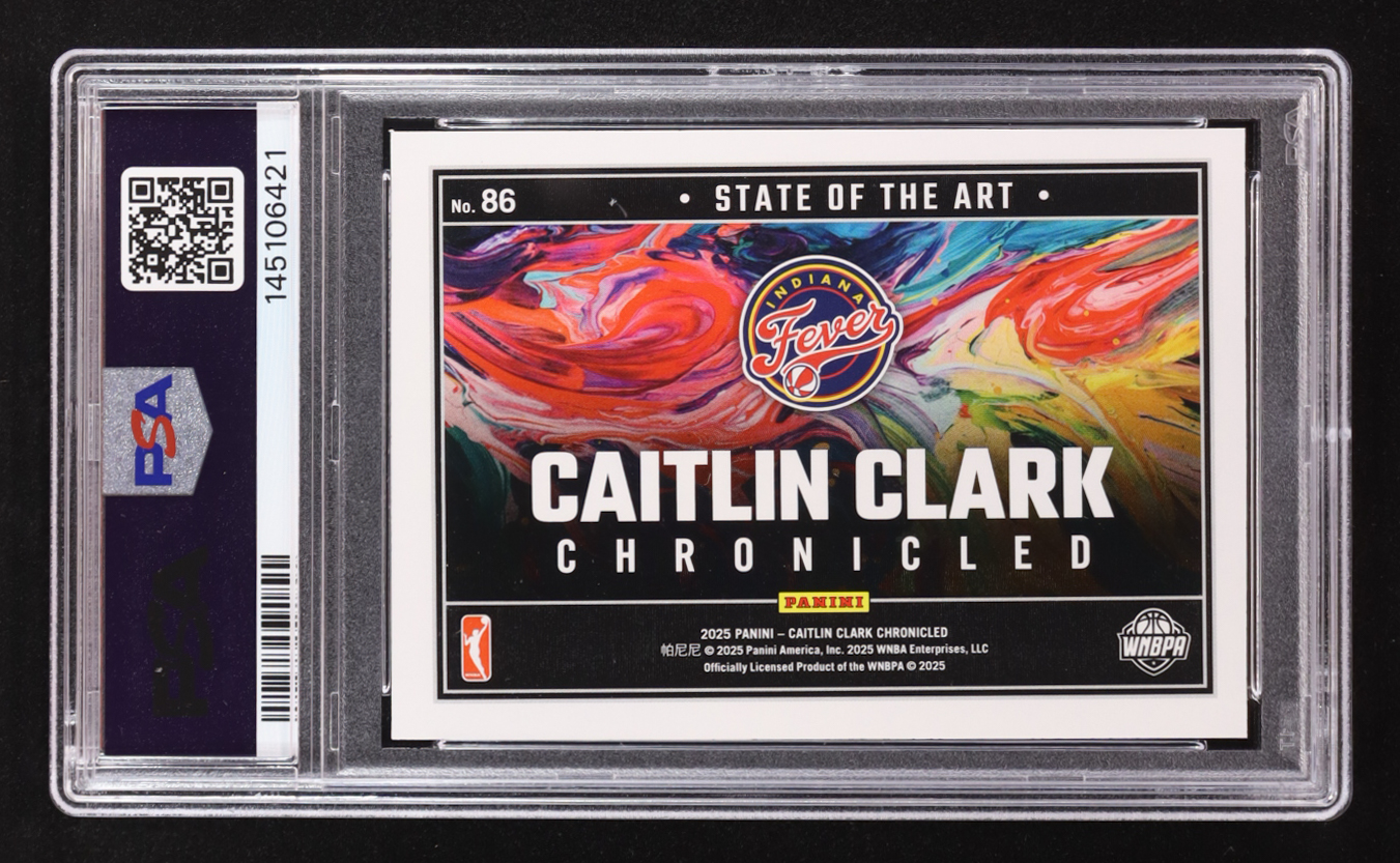 Caitlin Clark 2025 Panini Caitlin Clark Chronicled State Of The Art #86 (PSA 10) at PristineAuction.com Caitlin Clark 2025 Panini Caitlin Clark Chronicled State Of The Art #86 (PSA 10) at PristineAuction.com