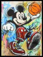 2025 "Mickey Mouse #3" by Elena Vaisman 18x24 Original Canvas Art (Vaisman) at PristineAuction.com