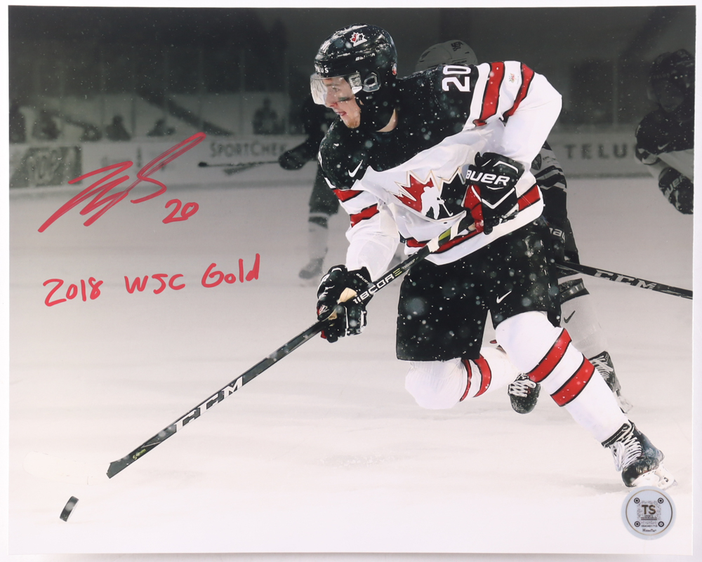 Michael McLeod Signed Team Canada 8x10 Photo Inscribed "2018 WJC Gold" (TS Sports Memorabilia) at PristineAuction.com Michael McLeod Signed Team Canada 8x10 Photo Inscribed "2018 WJC Gold" (TS Sports Memorabilia) at PristineAuction.com