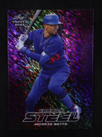 Mookie Betts 2023 Leaf Trinity Steel Rainbow Shimmer #S50 #4/8 at PristineAuction.com