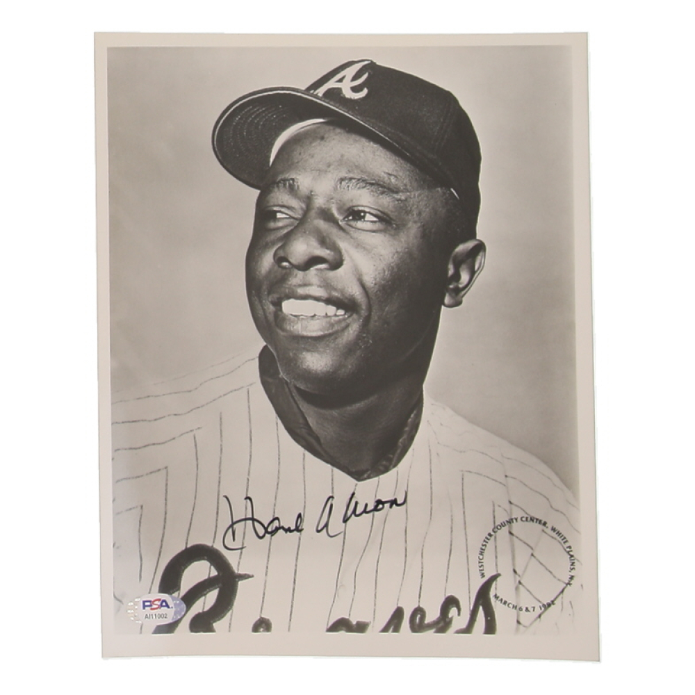 Hank Aaron Signed Braves 8x10 Photo (PSA) at PristineAuction.com