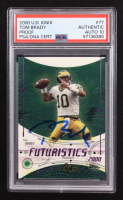 Tom Brady Signed 2000 Upper Deck Ionix Futuristics Proof #77 RC (PSA | Autograph Graded PSA 10) at PristineAuction.com