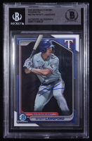 Wyatt Langford Signed 2024 Bowman Chrome Prospects #BCP64 (BGS) at PristineAuction.com