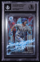 Wyatt Langford Signed 2023 Bowman Chrome Draft Transformative Talent #TT18 (BGS) at PristineAuction.com