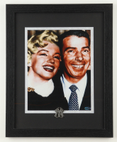 Marilyn Monroe & Joe DiMaggio Custom Framed Colorized Art Print Display with Rhinestone Encrusted Yankees Logo at PristineAuction.com