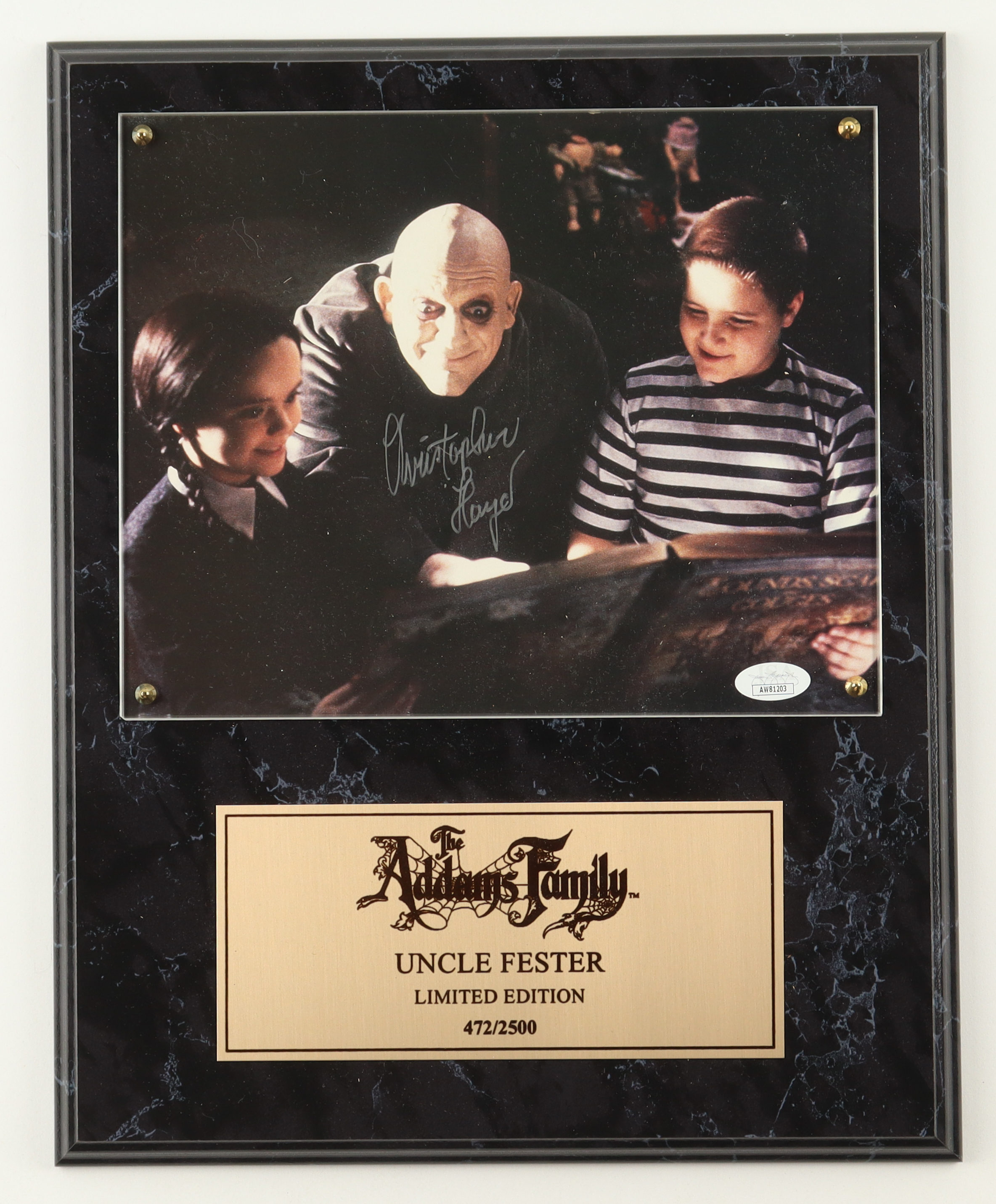 Christopher Lloyd Signed LE "The Addams Family" Custom Photo Plaque Display (JSA) at PristineAuction.com Christopher Lloyd Signed LE "The Addams Family" Custom Photo Plaque Display (JSA) at PristineAuction.com