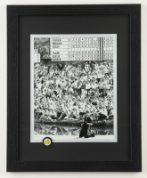 "Jack Nicklaus at The Masters Black & White Photo" Custom Framed Photo Display with Masters Tournament Pin at PristineAuction.com