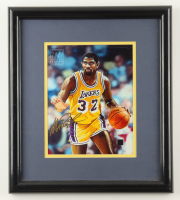 Magic Johnson Signed Lakers Custom Framed Art Print (JSA) at PristineAuction.com
