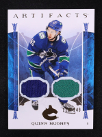 Quinn Hughes 2022-23 Artifacts Materials Gold #37 #119/249 at PristineAuction.com