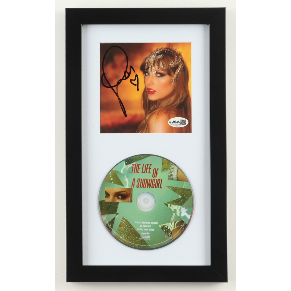 Taylor Swift Signed "The Life of a Showgirl" Custom Framed CD Insert Display (JSA) at PristineAuction.com