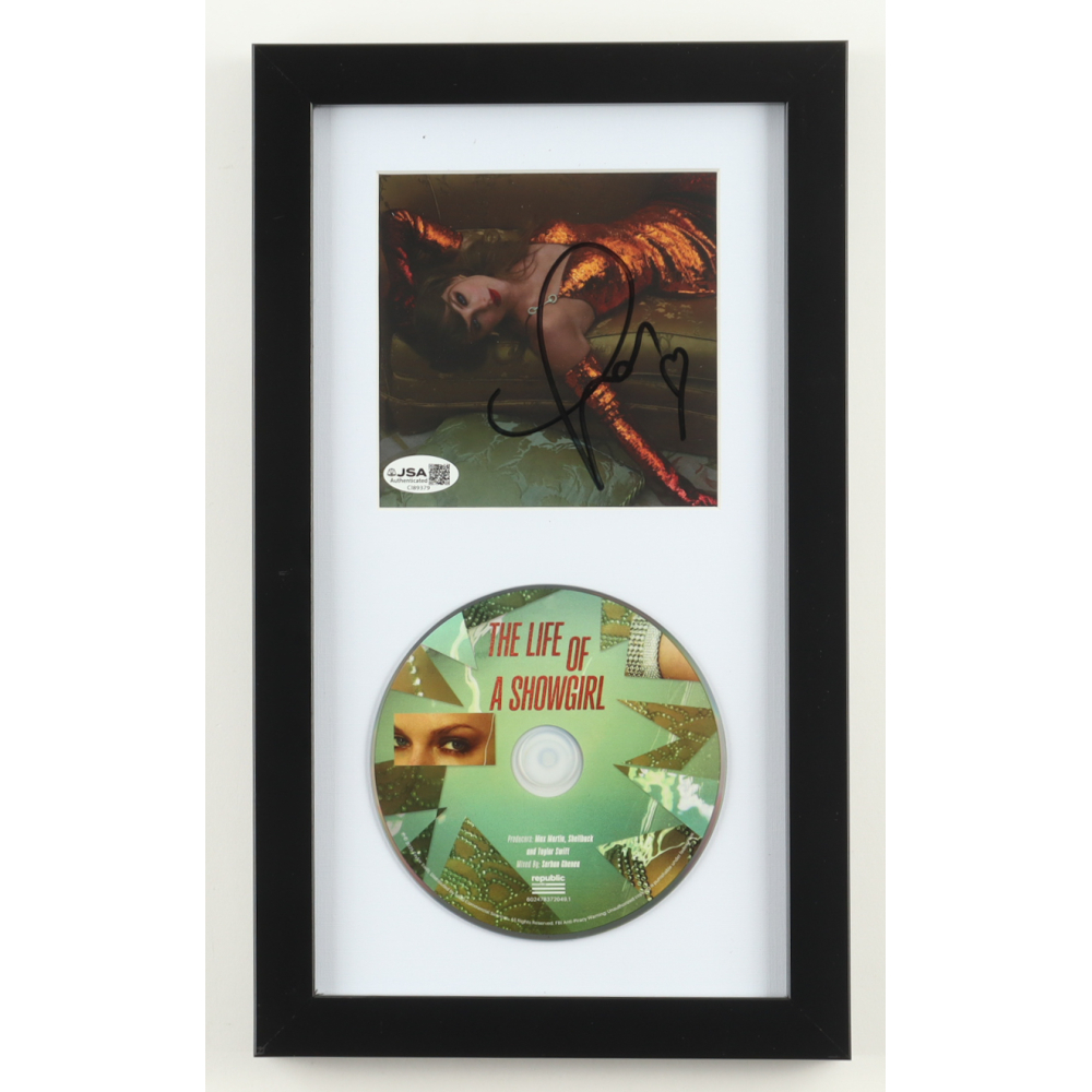 Taylor Swift Signed "The Life of a Showgirl" Custom Framed CD Insert Display (JSA) at PristineAuction.com