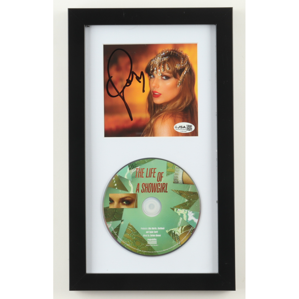 Taylor Swift Signed "The Life of a Showgirl" Custom Framed CD Insert Display (JSA) at PristineAuction.com
