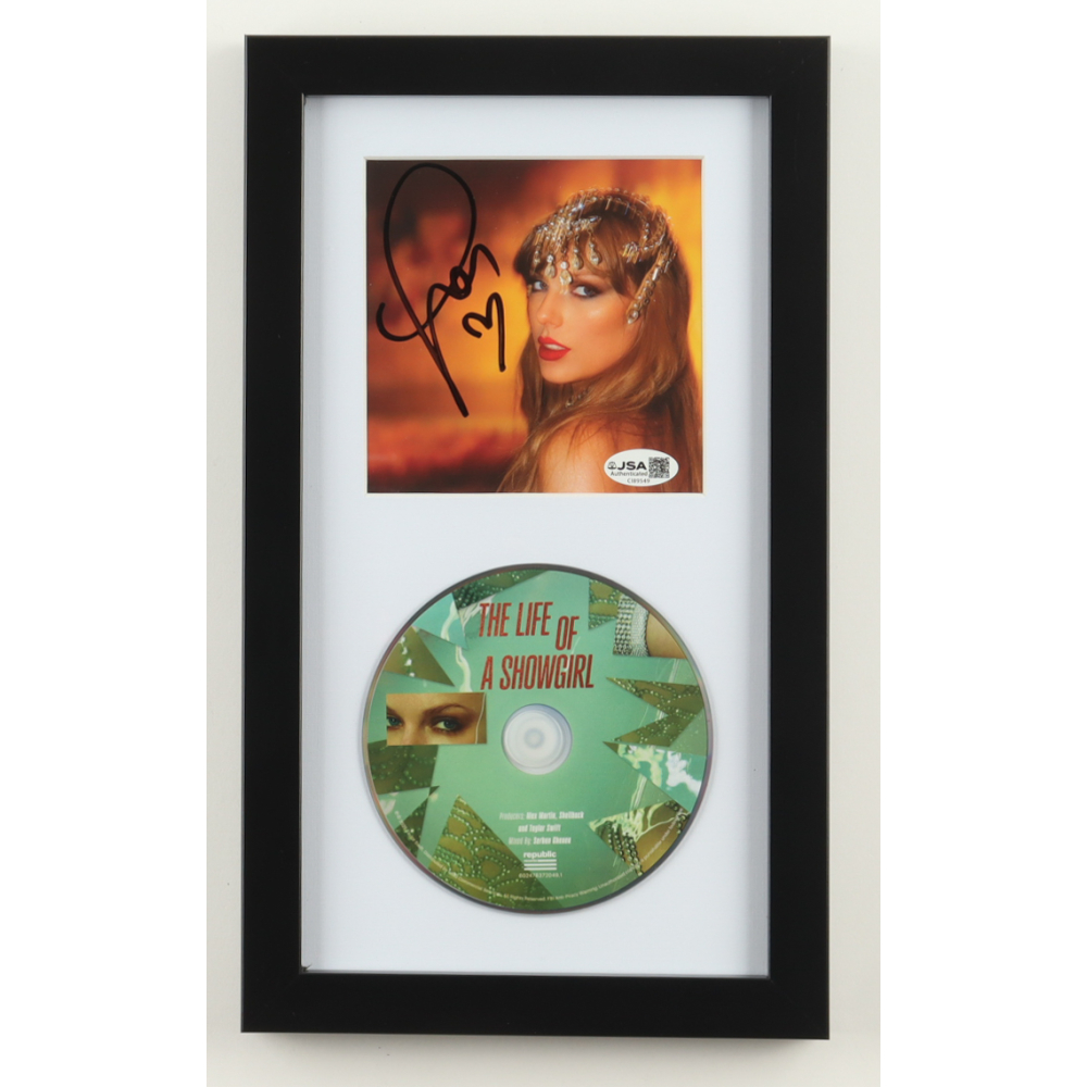 Taylor Swift Signed "The Life of a Showgirl" Custom Framed CD Insert Display (JSA) at PristineAuction.com