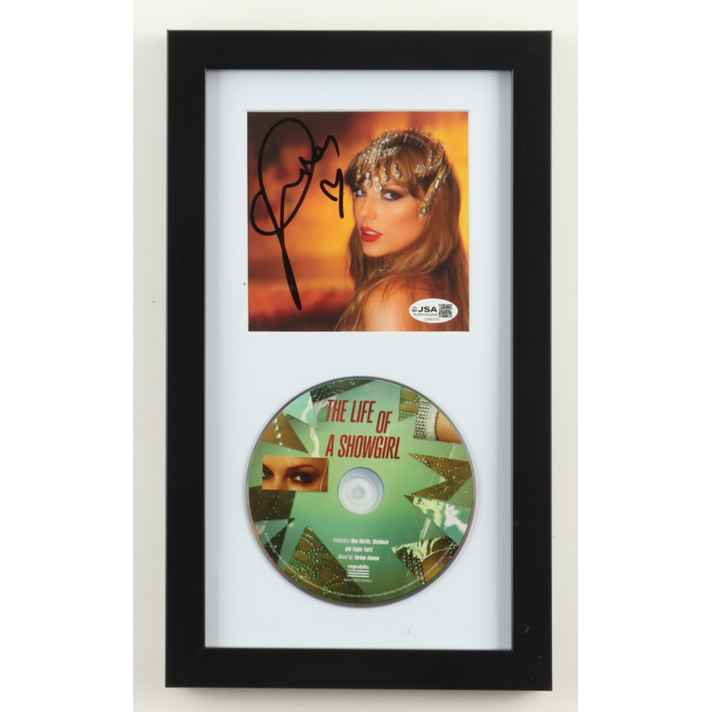 Taylor Swift Signed "The Life of a Showgirl" Custom Framed CD Insert Display (JSA) at PristineAuction.com