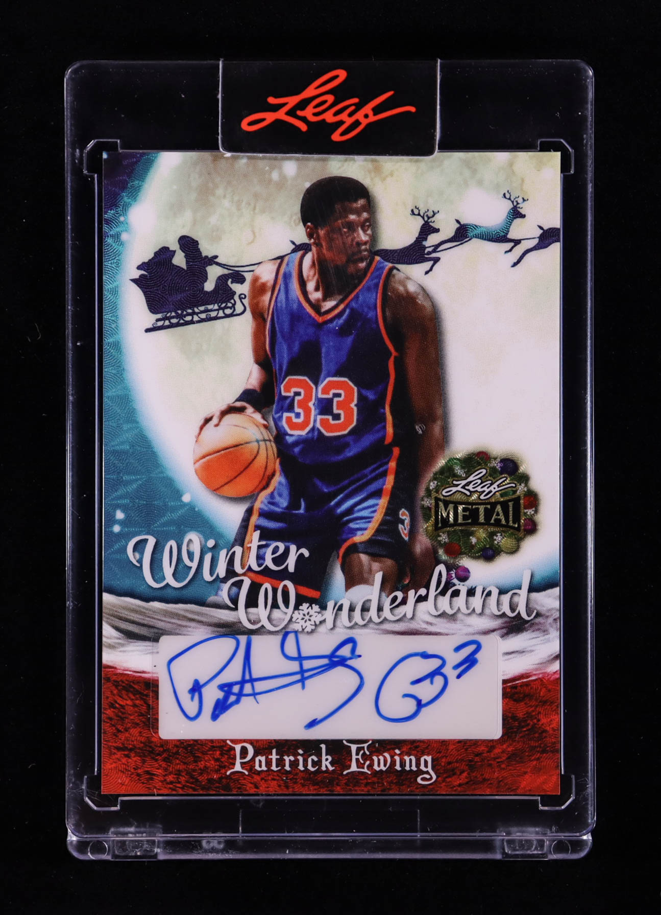 Patrick Ewing 2025 Leaf Metal Winter Wonderland Autographs Super Prismatic #WWPE1 #1/1 at PristineAuction.com Patrick Ewing 2025 Leaf Metal Winter Wonderland Autographs Super Prismatic #WWPE1 #1/1 at PristineAuction.com