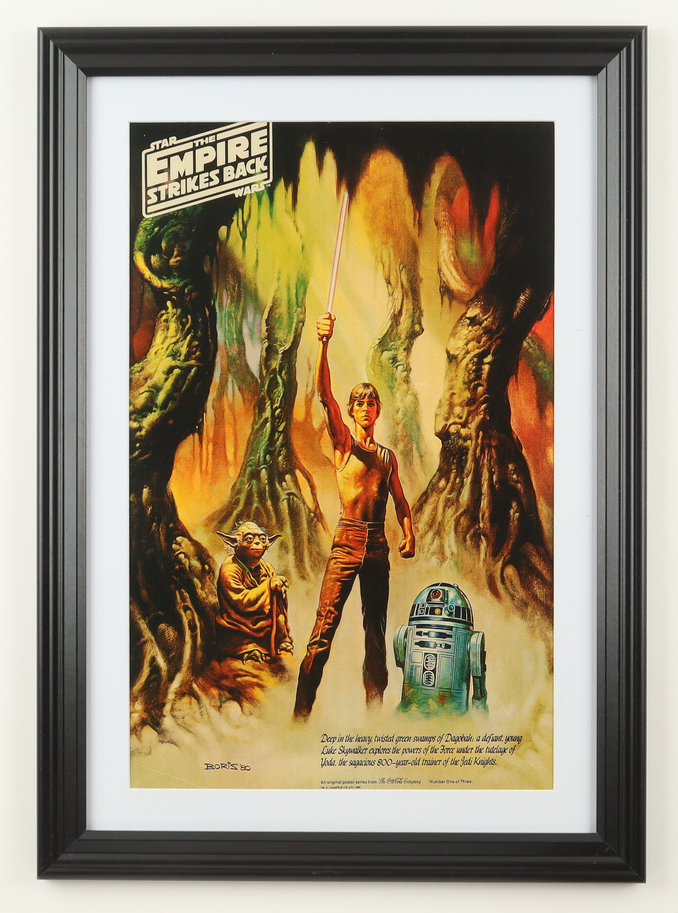 1980 "Star Wars: The Empire Strikes Back" LE Custom Framed Poster at PristineAuction.com 1980 "Star Wars: The Empire Strikes Back" LE Custom Framed Poster at PristineAuction.com