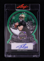 Drew Brees 2025 Leaf Metal Snow Globe Autographs Prismatic Green #CTDB1 #1/4 at PristineAuction.com