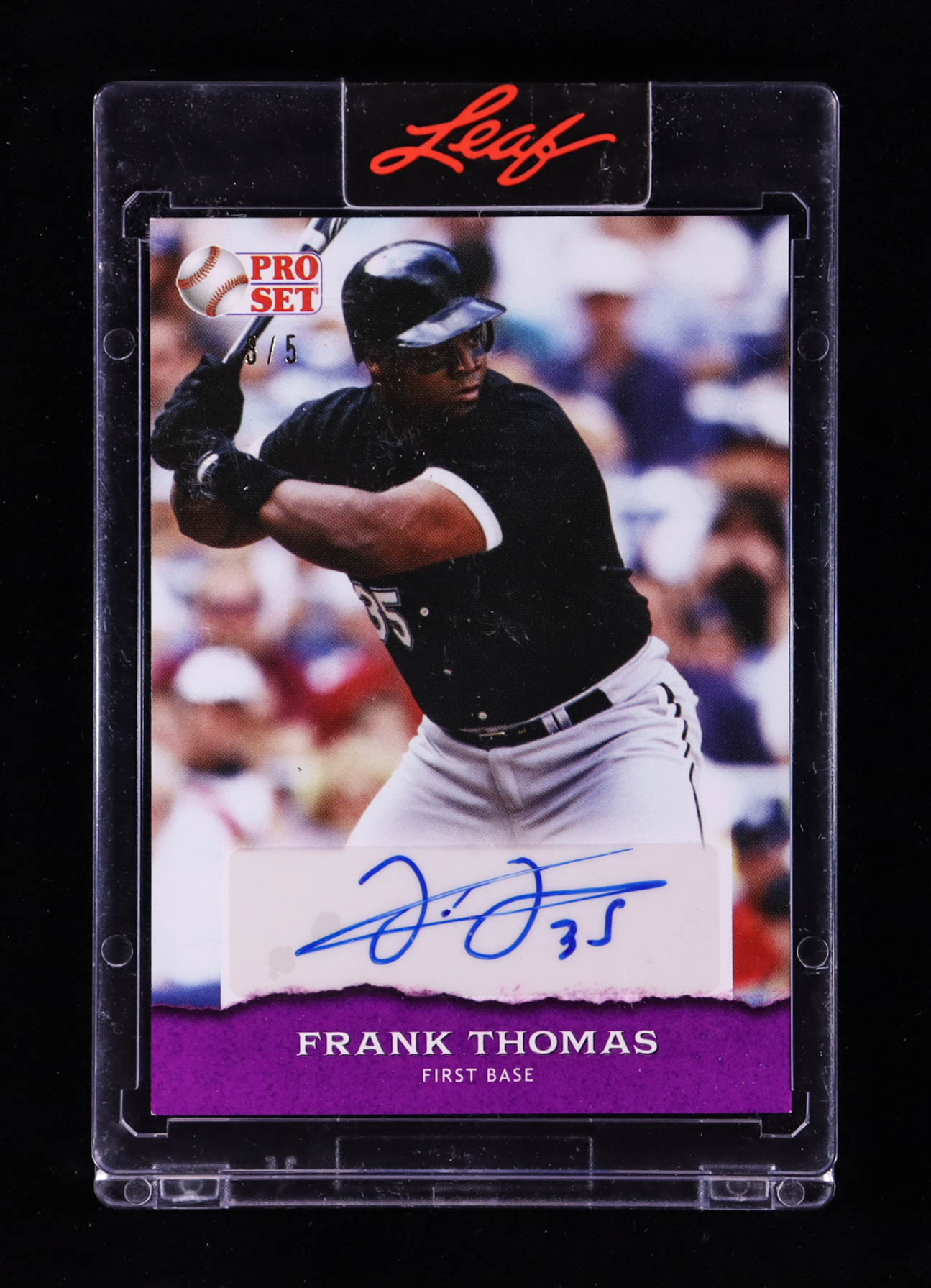 Frank Thomas 2022 Leaf Pro Set Purple #PSA-FT1 #3/5 at PristineAuction.com Frank Thomas 2022 Leaf Pro Set Purple #PSA-FT1 #3/5 at PristineAuction.com