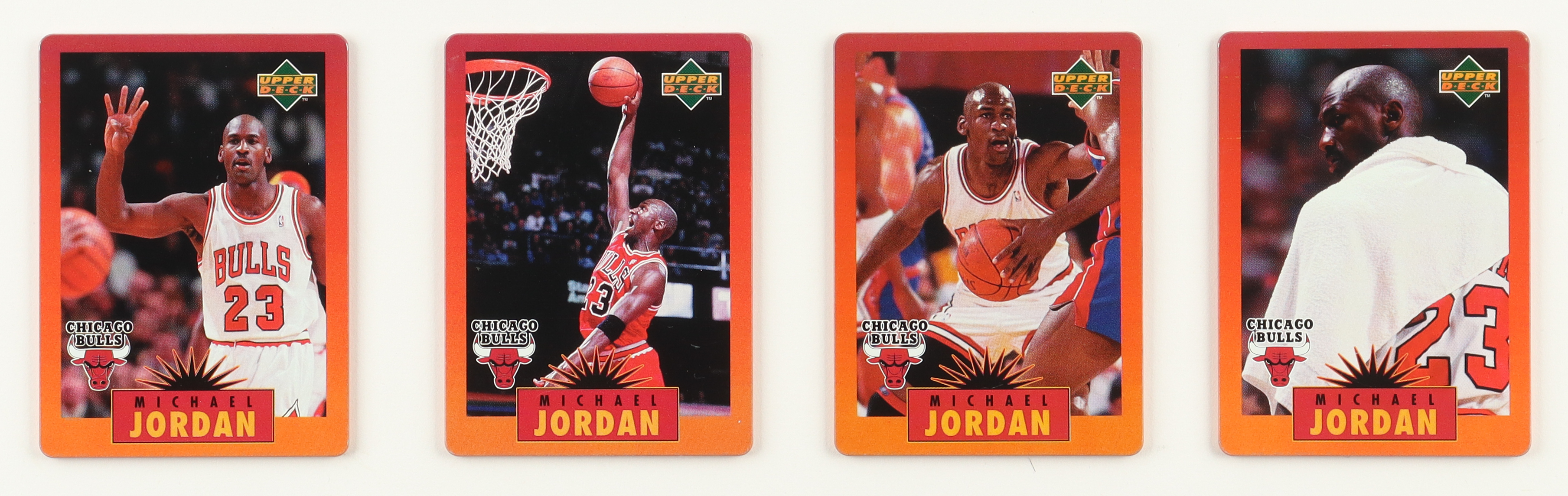 Michael Jordan 1996 Upper Deck All-Metal Collector's Tin With (4) Cards at PristineAuction.com Michael Jordan 1996 Upper Deck All-Metal Collector's Tin With (4) Cards at PristineAuction.com