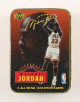 Michael Jordan 1996 Upper Deck All-Metal Collectors Tin of (5) Basketball Cards at PristineAuction.com
