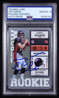 Tim Tebow 2010 Playoff Contenders #234A RC (PSA | Autograph Grade 10) at PristineAuction.com