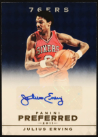 Julius Erving 2011-12 Panini Preferred Blue #62 PS AU #4/5 at PristineAuction.com
