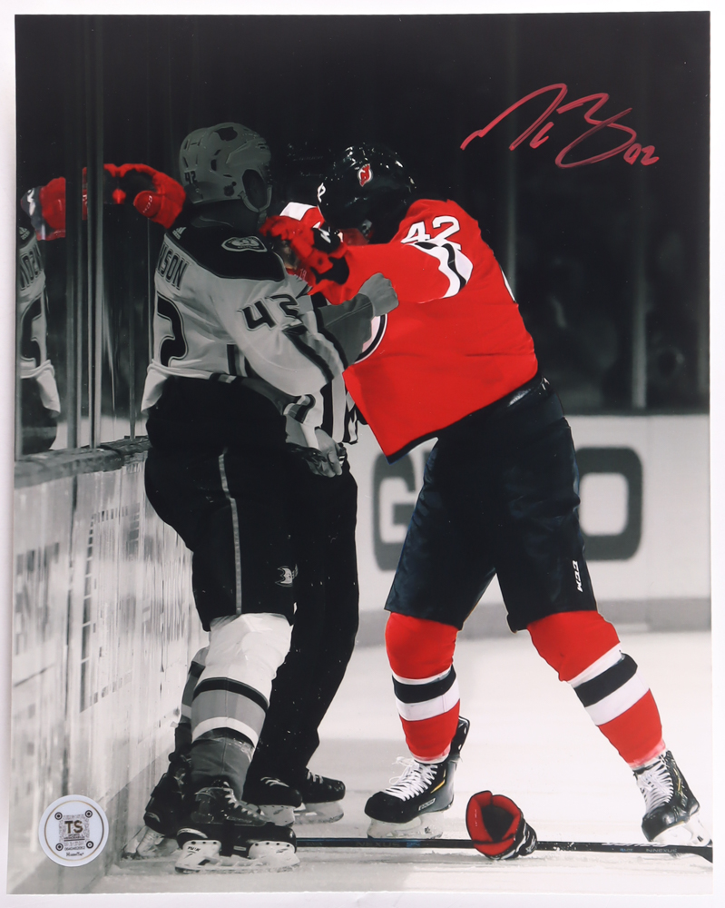 Nathan Bastian Signed Devils 8x10 Photo (TS Sports Memorabilia) at PristineAuction.com Nathan Bastian Signed Devils 8x10 Photo (TS Sports Memorabilia) at PristineAuction.com