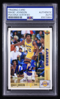 Magic Johnson Signed 1991-92 Upper Deck #45 (PSA) at PristineAuction.com