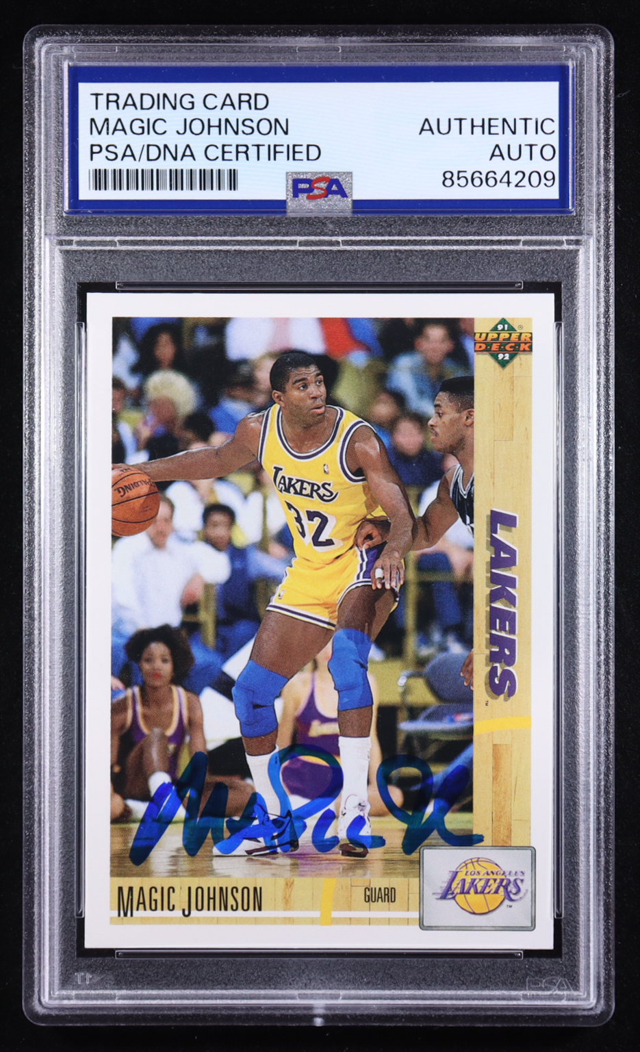 Magic Johnson Signed 1991-92 Upper Deck #45 (PSA) at PristineAuction.com Magic Johnson Signed 1991-92 Upper Deck #45 (PSA) at PristineAuction.com