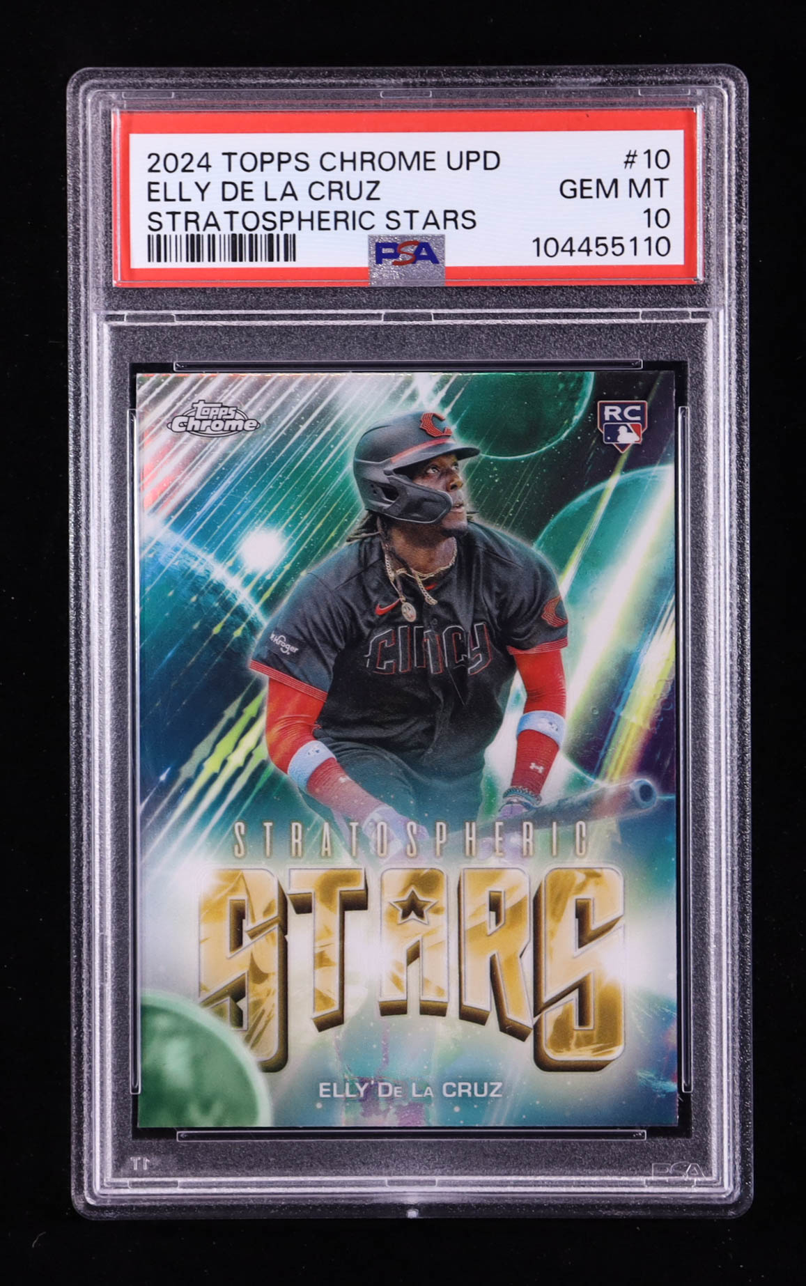 Elly De La Cruz 2024 Topps Chrome Update Stratospheric Stars #SSC10 RC (PSA 10) at PristineAuction.com Elly De La Cruz 2024 Topps Chrome Update Stratospheric Stars #SSC10 RC (PSA 10) at PristineAuction.com