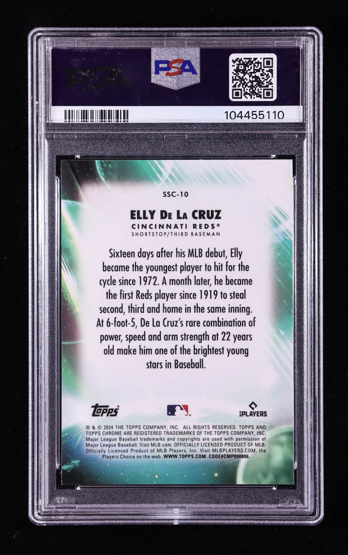 Elly De La Cruz 2024 Topps Chrome Update Stratospheric Stars #SSC10 RC (PSA 10) at PristineAuction.com Elly De La Cruz 2024 Topps Chrome Update Stratospheric Stars #SSC10 RC (PSA 10) at PristineAuction.com