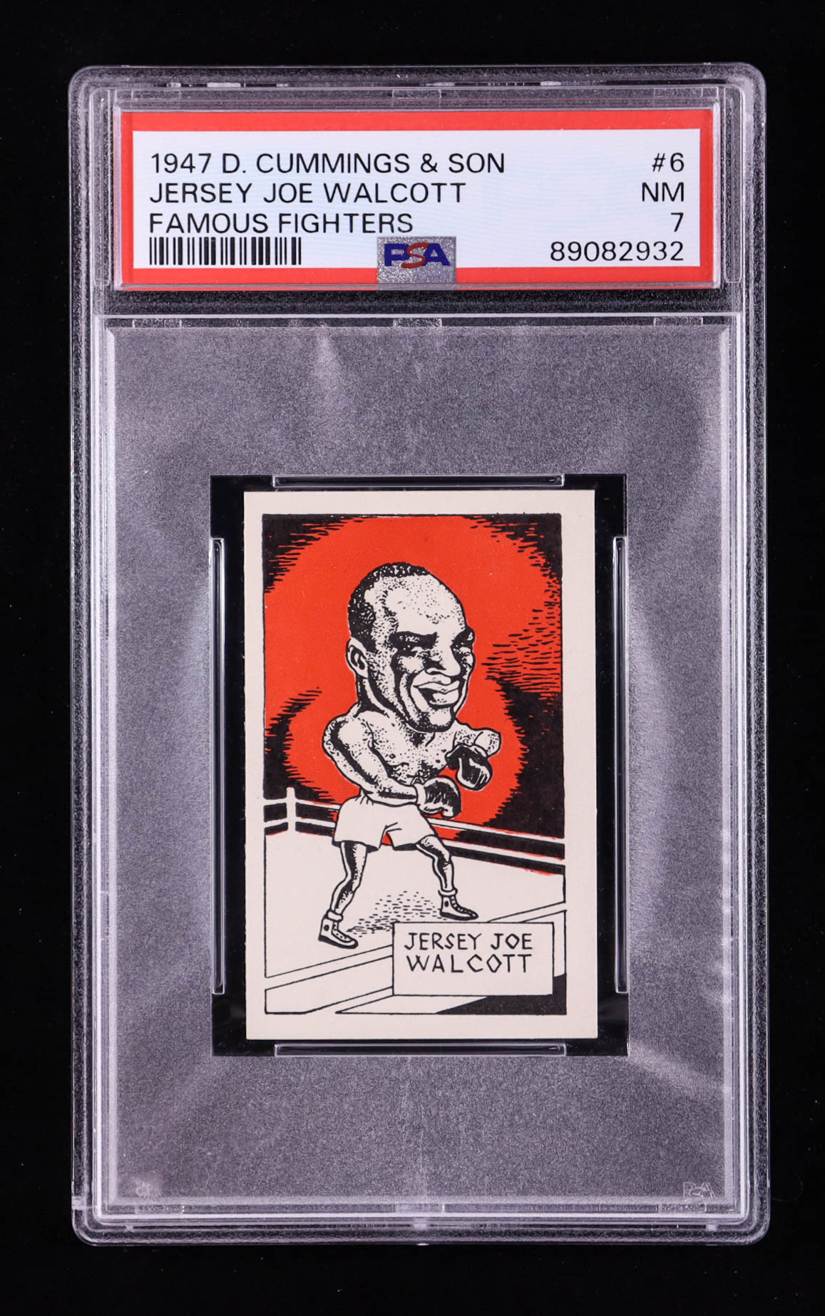Jersey Joe Walcott 1949 D. Cummings and Son Famous Fighters #6 (PSA 7) at PristineAuction.com Jersey Joe Walcott 1949 D. Cummings and Son Famous Fighters #6 (PSA 7) at PristineAuction.com