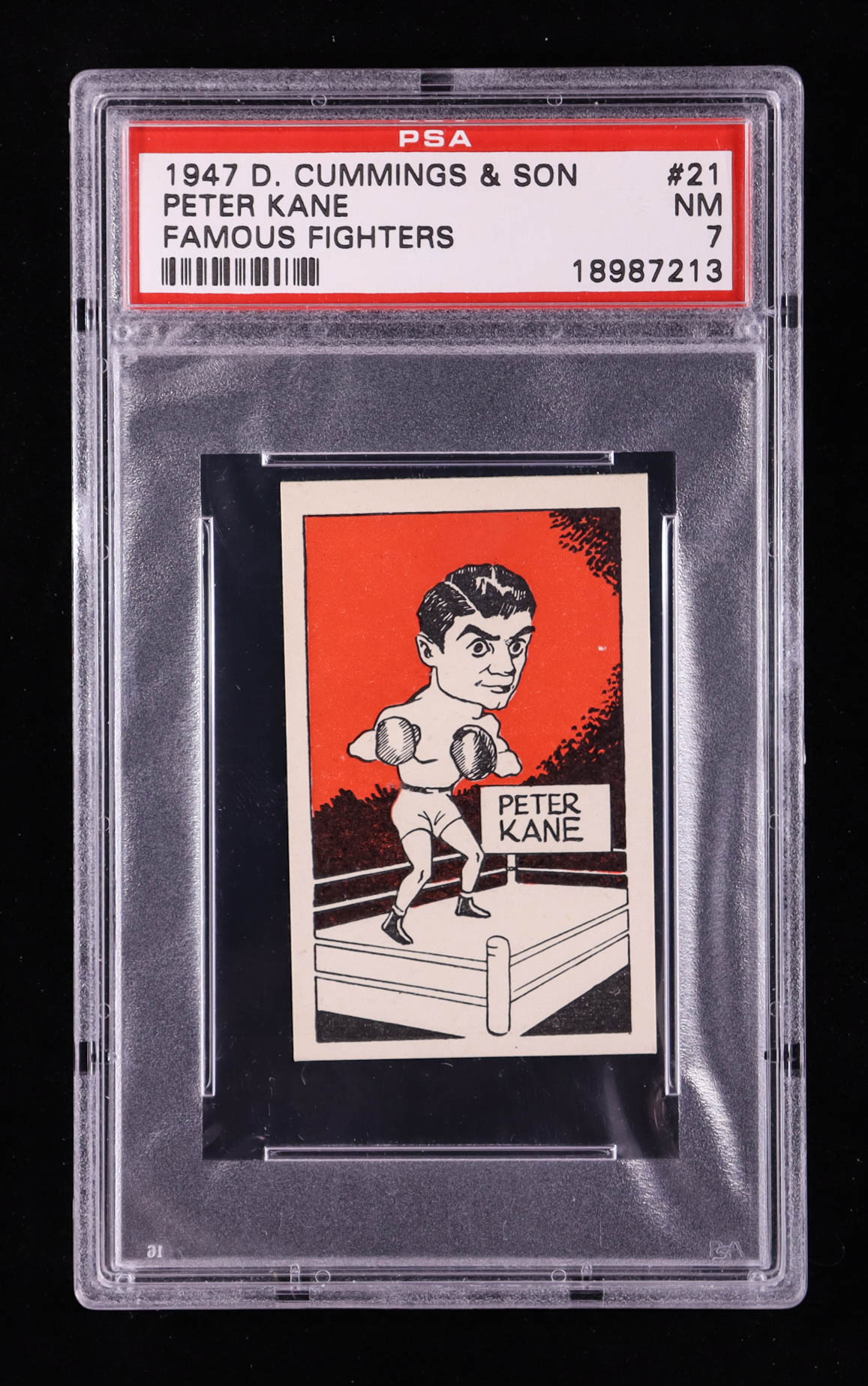 Peter Kane 1949 D. Cummings and Son Famous Fighters #21 (PSA 7) at PristineAuction.com Peter Kane 1949 D. Cummings and Son Famous Fighters #21 (PSA 7) at PristineAuction.com