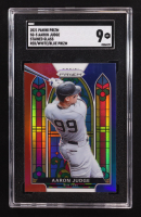 Aaron Judge 2021 Panini Prizm Stained Glass Red/White/Blue Prizm #SG-5 RC (SGC 9) at PristineAuction.com